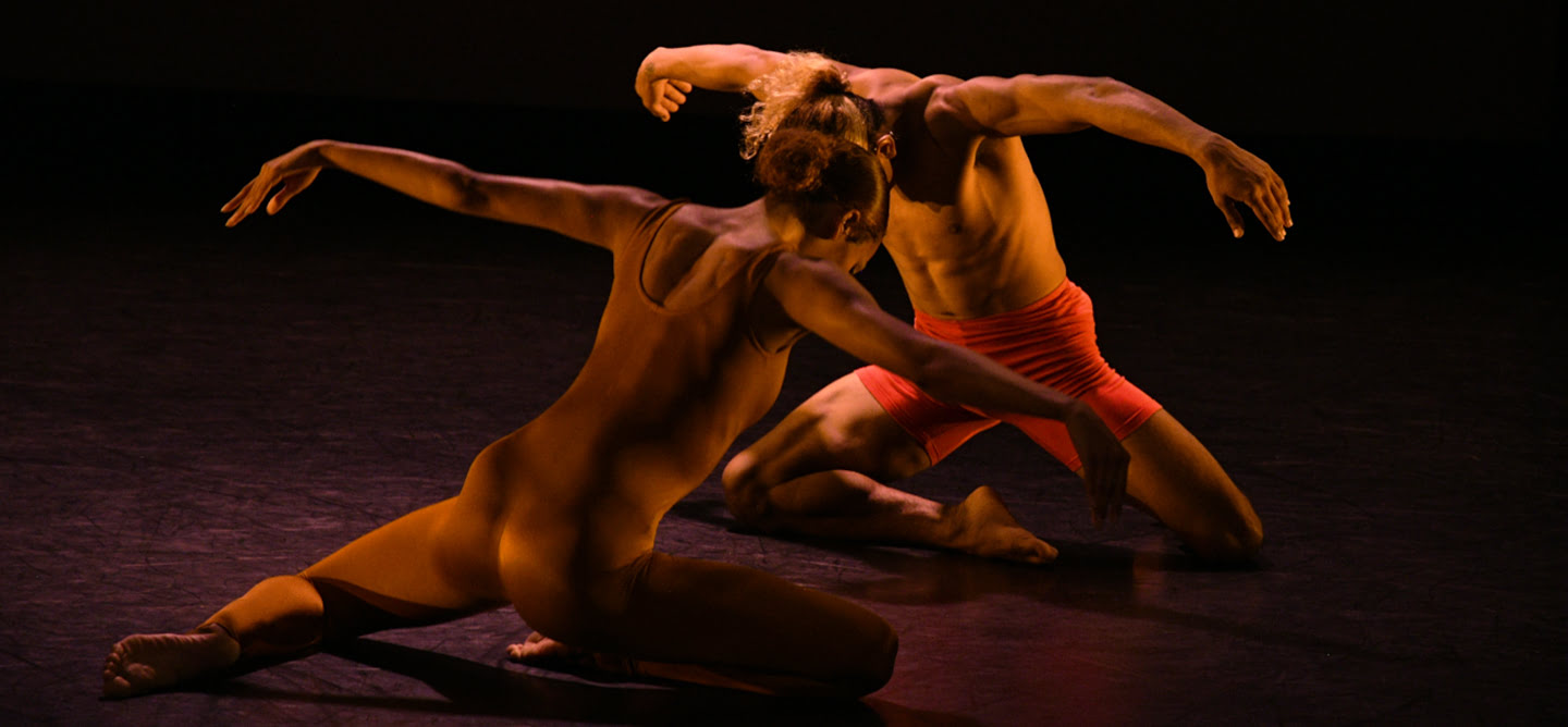 Dance college students performing