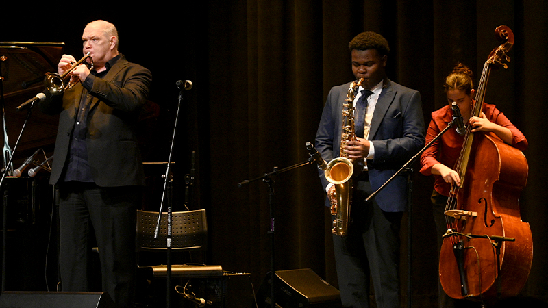 Jazz performers on stage